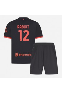 AC Milan Adrien Rabiot #12 Jalkapallovaatteet Lasten Kolmas peliasu 2026-27 Lyhythihainen (+ Lyhyet housut)